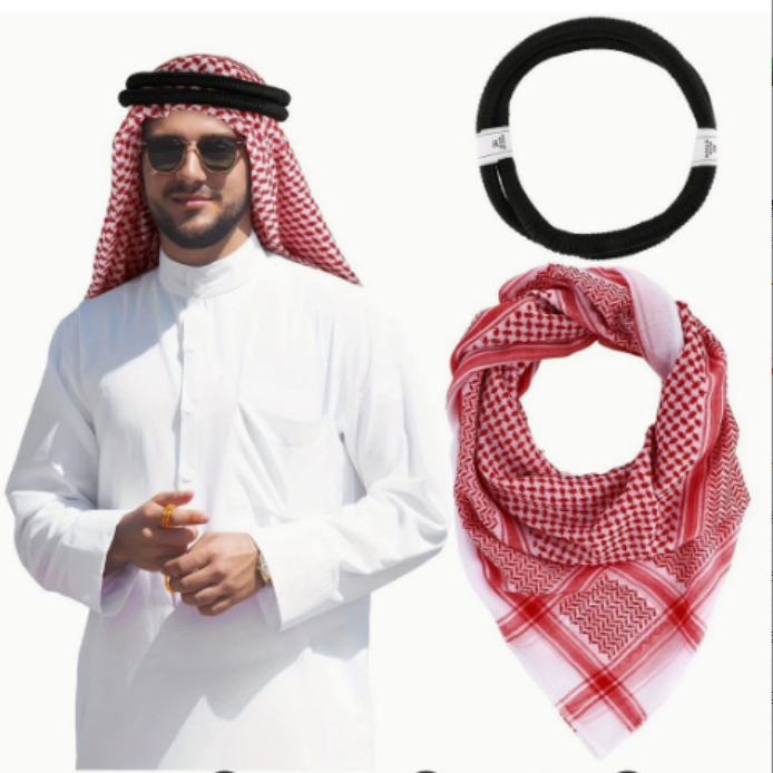 Traditional Middle Eastern Headscarf Set  Muslim Headband Headscarf